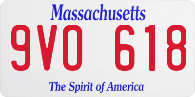 MA license plate 9VO618