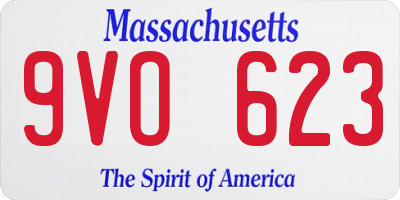 MA license plate 9VO623