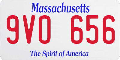 MA license plate 9VO656