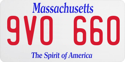 MA license plate 9VO660