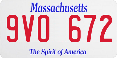 MA license plate 9VO672