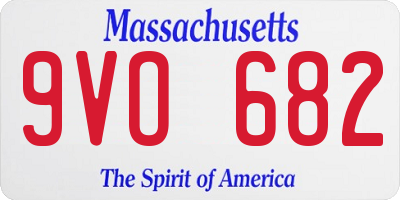 MA license plate 9VO682