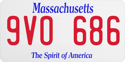 MA license plate 9VO686
