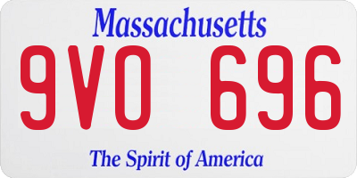 MA license plate 9VO696