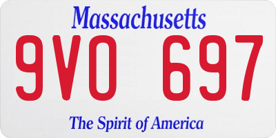 MA license plate 9VO697