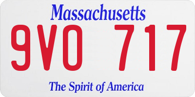 MA license plate 9VO717