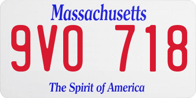 MA license plate 9VO718