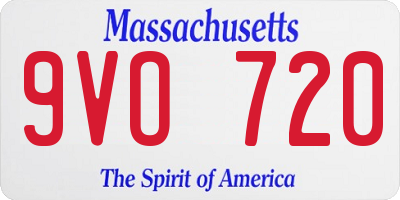 MA license plate 9VO720