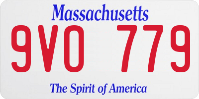 MA license plate 9VO779
