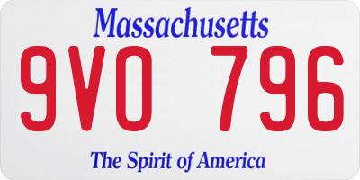 MA license plate 9VO796