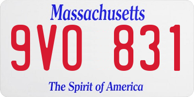 MA license plate 9VO831