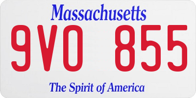 MA license plate 9VO855