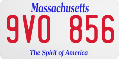 MA license plate 9VO856