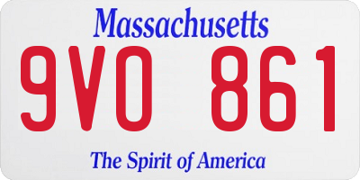 MA license plate 9VO861
