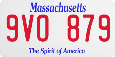 MA license plate 9VO879