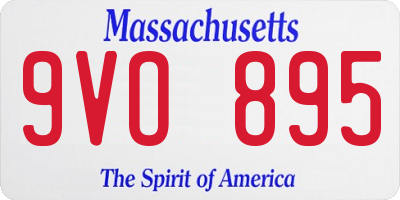 MA license plate 9VO895
