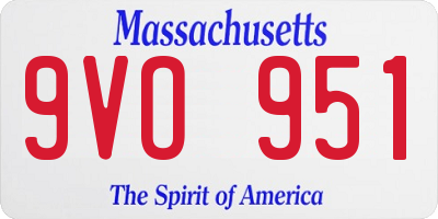 MA license plate 9VO951