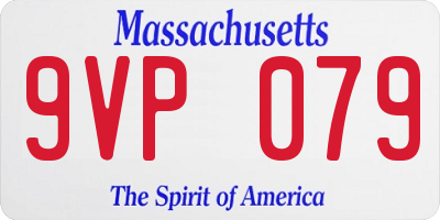 MA license plate 9VP079
