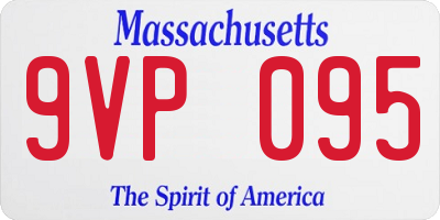MA license plate 9VP095