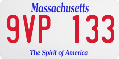 MA license plate 9VP133