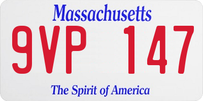 MA license plate 9VP147