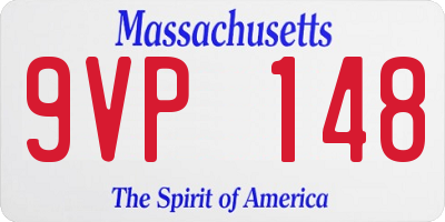 MA license plate 9VP148
