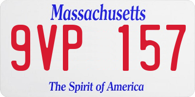 MA license plate 9VP157