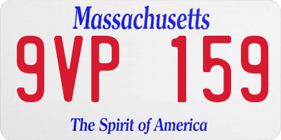MA license plate 9VP159