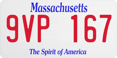 MA license plate 9VP167