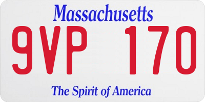 MA license plate 9VP170