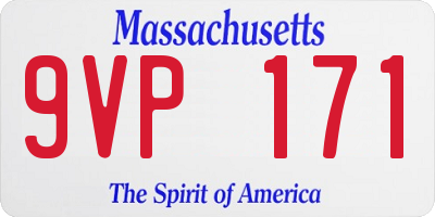 MA license plate 9VP171