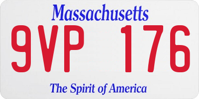 MA license plate 9VP176