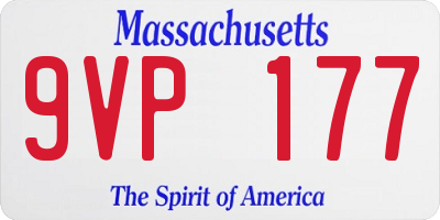 MA license plate 9VP177