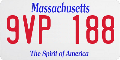 MA license plate 9VP188