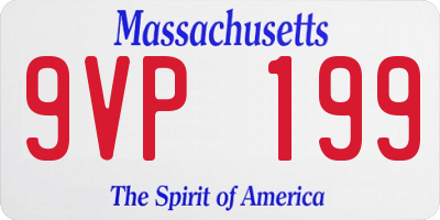 MA license plate 9VP199