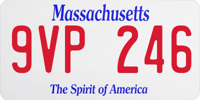 MA license plate 9VP246