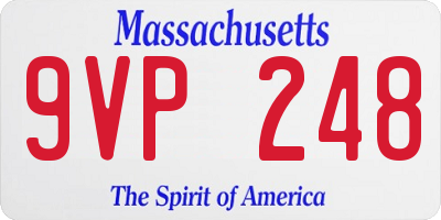 MA license plate 9VP248
