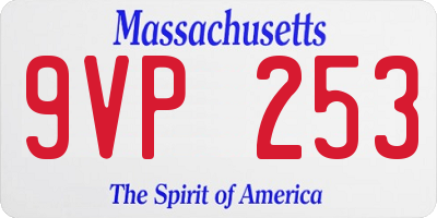 MA license plate 9VP253