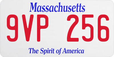 MA license plate 9VP256