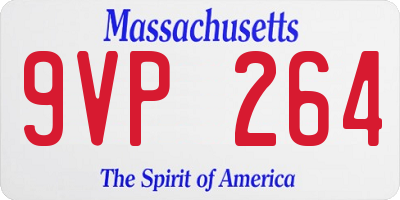 MA license plate 9VP264