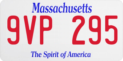 MA license plate 9VP295