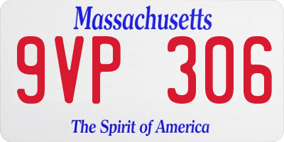 MA license plate 9VP306