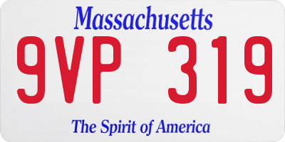 MA license plate 9VP319