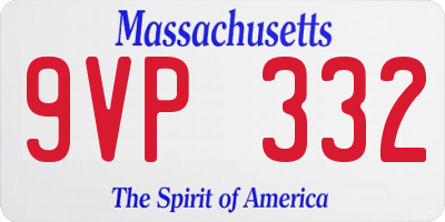 MA license plate 9VP332