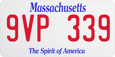 MA license plate 9VP339