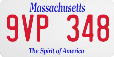MA license plate 9VP348
