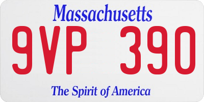 MA license plate 9VP390