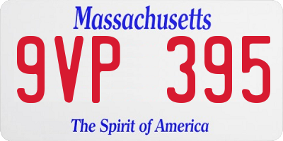 MA license plate 9VP395