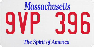 MA license plate 9VP396