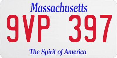 MA license plate 9VP397
